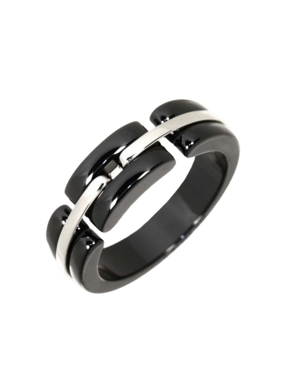 Chanel Ultra 60 Ring 18K White Gold Black Ceramic 750